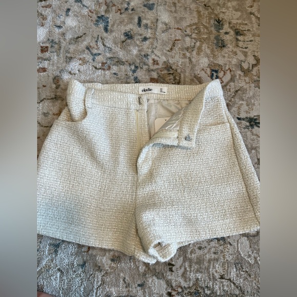 Elodie Ivory Tweed Vest & High-Waist Shorts Set - Picture 3 of 3